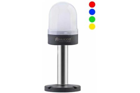 Сигнальная лампа RGB SNT-B74-RGB постоянного свечения мигающая стробоскопическая или вращающаяся с зуммером 12V-24V/DC